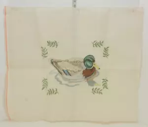 Mallard Hand Painted Needlepoint Canvas Approx. 25" x 22" - Picture 1 of 9