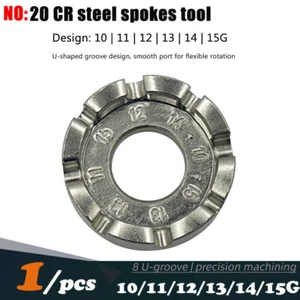 Bicycle Spokes Tools,CR 20 Steel, 10G/12G/13G /14G/ 15G Nipples E-Bike Part - Picture 1 of 7