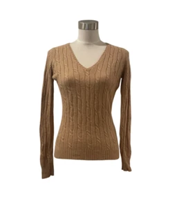 Suéter Bitten by Sarah Jessica Parker mezcla de cachemir camel cableado nunca usado S - Imagen 1 de 5