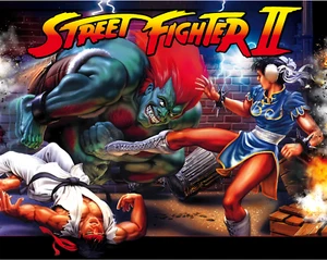 Gottlieb Street Fighter II Pinball Machine Custom Translite 01 - Picture 1 of 2