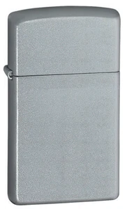 Nuevo encendedor genuino ZIPPO a prueba de viento 1605 satinado delgado plateado - Imagen 1 de 3
