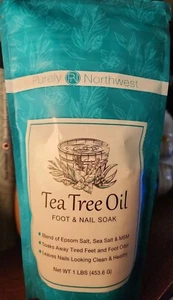 Purely Northwest Tea Tree Oil Foot and Nail Soak salt cruelty free new pack 1lb - Picture 1 of 4
