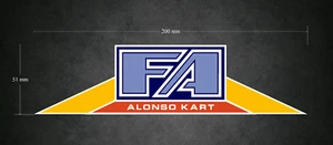 FA ALONSO Sticker/Decal - 200mm x 51mm - Printed & Laminated - Karting - OTK - Picture 1 of 1