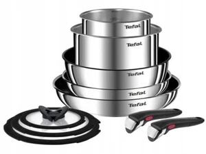 TEFAL INGENIO EMOTION 10-PIECE COOKWARE SET FRYPANS SAUCEPANS FRYING PANS HANDLE - Picture 1 of 23