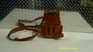 Cintura porta attrezzi elettricisti Ideal 35-950 Tufo Tote in pelle / usata - Foto 1 di 5