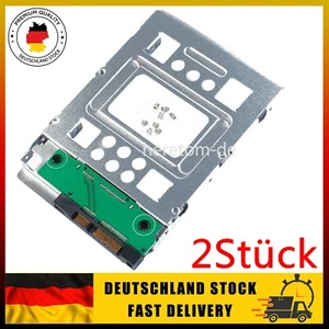 2X 2,5-Zoll auf 3,5-Zoll Converter SATA/SSD Festplatte Festplatten Rahmen HDD DE - Bild 1 von 9