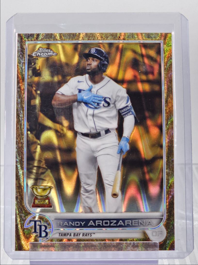 2022 TOPPS CHROME GILDED CUP RAYWAVE GOLD ETCH RANDY AROZARENA /25 Q0902