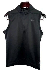 Nike Golf Performance Vest Mens Small Black Therma 1/4 Zip AQ0816 - Picture 1 of 8