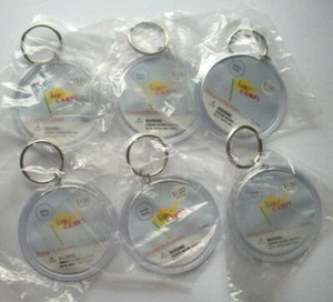 Lot of  4 plastic Design a Keychain opens for adding photo paint crafts - Picture 1 of 3