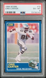 1989 Score Cris Carter #72 Football PSA 6 - Picture 1 of 2