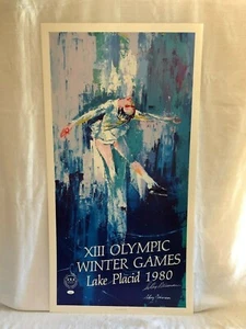 Leroy Neiman Olympic Winter Games Lake Placid 1980 Signed Lithograph Olympics - Picture 1 of 3