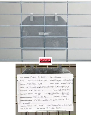 4x6" Aluminum ID CARD HOLDER For Index Kennel Cards For Pet Dog Cages Cage Crate - Image 1 of 3