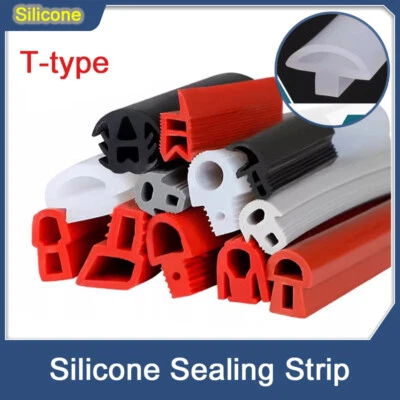 Silicone T-Shaped Sealing Strip Anti-Collision Soft & Hard Sealing Strips - Image 1 of 4