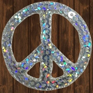 Peace Sign Embroidered Patch — Iron On - Picture 1 of 1