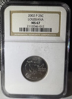 2002-P Louisiana 25C Quarter NGC MS 67 - Image 1 of 2