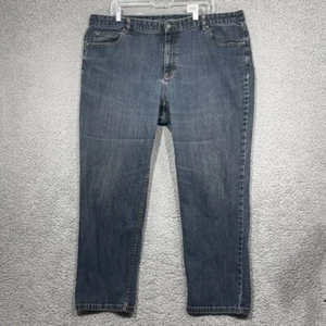 Liz Claiborne Jeans Womens 20W Blue Modern Straight Denim Mid Rise 42x27 Ladies - Picture 1 of 21
