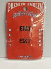 EMT Cut Out Letter Lapel Pin Tac Set 2 Silver Plated Collar Device P24623 New