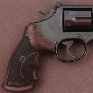 Marca KSD Smith Wesson K/L/X - Marco Redondo Butt Empuñadura de Nogal - Imagen 1 de 2