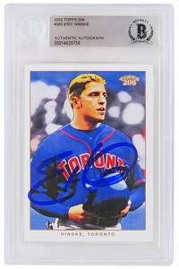 Eric Hinske autographed 2002 Topps Trading Card #383 (Beckett Encapsulated)