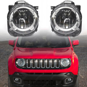 Left & Right Headlights For 15-18 Jeep Renegade Projector Headlamps Head Lamps