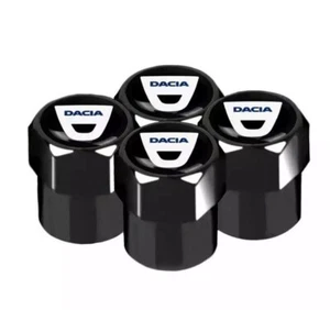 ✅4 Tappi Copri Valvole logo DACIA Sandero Duster Logan Dokker Lodgy - Picture 1 of 1