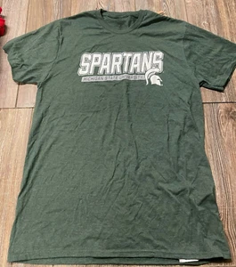 NWT Mens Michigan State Spartans Green Short Sleeve Super Soft T-Shirt Sz Large - Picture 1 of 3