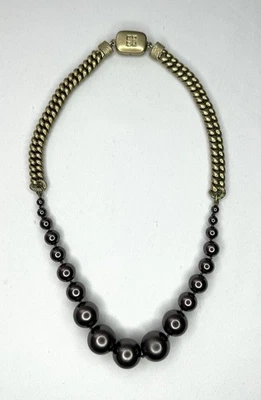 Givenchy Brown Pearl Necklace With Magnetic Clasp - Image 1 of 4