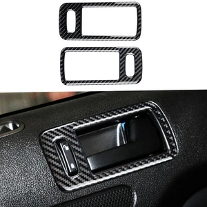 Real Carbon Fiber Car Interior Door Handle Cover For Ford Mustang 2009-2013 - Bild 1 von 7