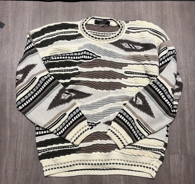 Vintage Protege Collection Coogi Style 3D Knit Sweater Men's L - Image 1 of 3