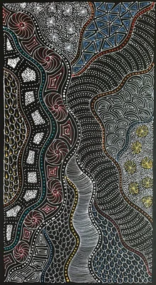 Rayleen Price Pula, auténtico arte aborigen. Incluye fotos y certificado de autenticidad. Foto 1 de 4