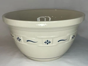 LONGABERGER Pottery Woven Traditions Classic Blue 10” Mixing Bowl - Picture 1 of 16