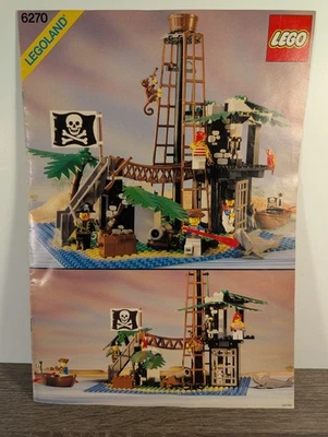 Vintage 1989 Lego Pirates 6270 Forbidden Island Instruction Manual Only - Image 1 of 4