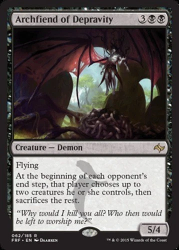 Archfiend of Depravity - Foil Magic mtg Heavy Play, English Fate Reforged x1 - Image 1 of 1
