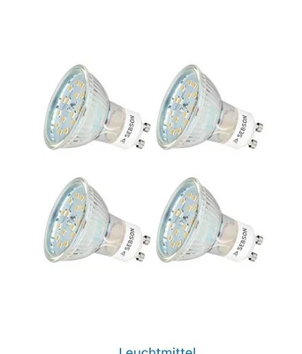 4x LED Lampen GU10 5W warmweiss RA97 flimmerfrei 230V 420lm Leuchtmittel SEBSON - Bild 1 von 4