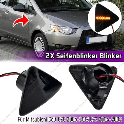 Coppia frecce laterali per Mitsubishi Colt CZC CZ3 Z23 Z24 Z25 Z33 nere - Immagine 1 di 4
