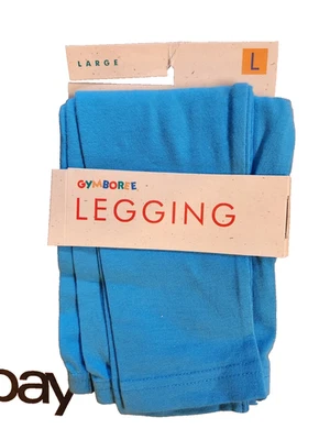 Новый Gymboree винтажный 90-х большой 3-4 ярко синий хлопок леггинсы Gymboree твердого Y2K - Изображение 1 из 3