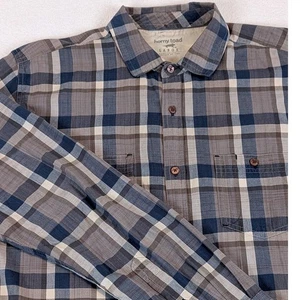 Horny Toad Mens Large Plaid Button Down Long Sleeve Organic Cotton Shirt - Picture 1 of 10