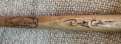 Mini bate de béisbol de madera vintage Louisville Slugger Rocky Colavito 16" Tigres Foto 1 de 4