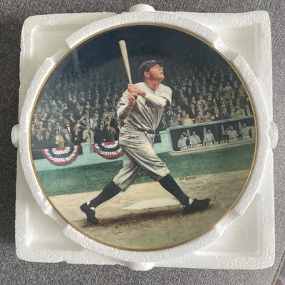 Babe Ruth: The Called Shot Delphi Plate 22K Limited Edition 8” Plate COA Yankees - Image 1 of 4
