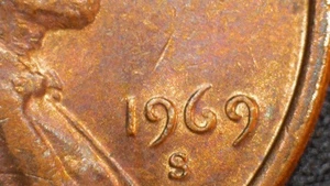 1969 S RPM LINCOLN MEMORIAL PENNY DDO STUNNING COLOR GREAT CONDITION - Picture 1 of 12