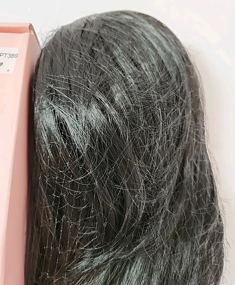 NOVO Lonai 16" One Piece Camada Ondulada Cauda de Pônei Extensão de Cabelo Preto Natural 1B - Imagem 1 de 3