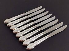 Wm Rogers MOONLIGHT ROYAL VICTORIAN 8 Hollow Dinner Knives 8-5/8" IS Silverplate