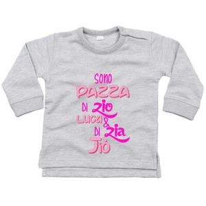 Felpa neonata personalizzata con nome sono pazza degli zii - Foto 1 di 1