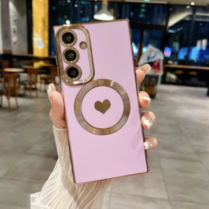 Für Samsung S24 Ultra S23 S22 S21 Plus S20 FE Stoßfest Magsafe Herz Hülle Cover - Bild 1 von 18