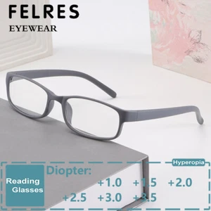 Gafas de lectura unisex cuadradas con bloqueo de luz azul lentes transparentes gafas presbicias - Imagen 1 de 14
