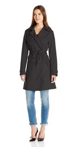 TAHARI NEW LAURIE WOMEN CLASSIC DOUBLE BREASTED TRENCH COAT SIZE M MSRP $220 - Picture 1 of 10