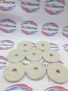 DYNABRADE 90025 4’’OD X 1/2’’ W X 3/4’’ COTTON BUFF WHEELS 8-PACK - Picture 1 of 3