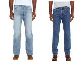 Levi's 501 Original Fit Jeans Straight Leg Button Fly 2 Washes 4 Sizes NWT - Picture 1 of 3