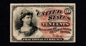 10 Cents Fourth Issue Fractional Currency lightly circulated Free Shipping H106 - Picture 1 of 2