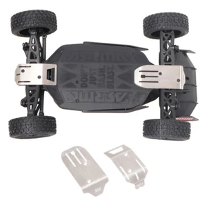 Placa de protección de chasis delantera + trasera de acero inoxidable para Arrma 1/18 Typhon Grom RC - Imagen 1 de 8